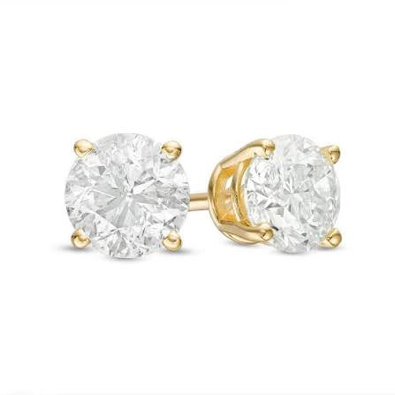 Peoples 14K Gold Diamond Solitire Stud Earrings