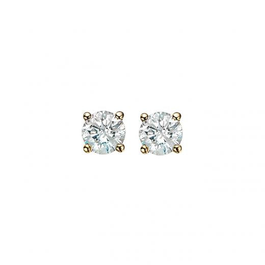 Ben Moss 14k Yellow Gold Diamond Solitaire Studs