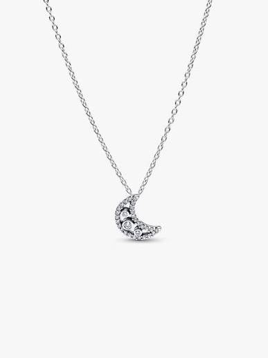 Pandora Cresent Moon Pendant Necklace