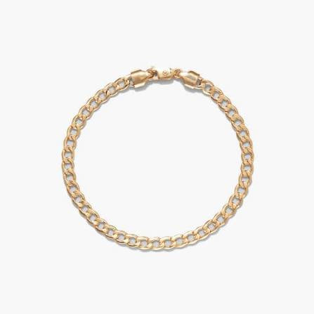 Mejuri 14k gold flat curb chain bracelet
